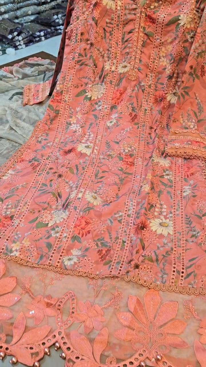 Stitched Look of Unstitched Maria B M Prints 25/8A/Size - XL L M S