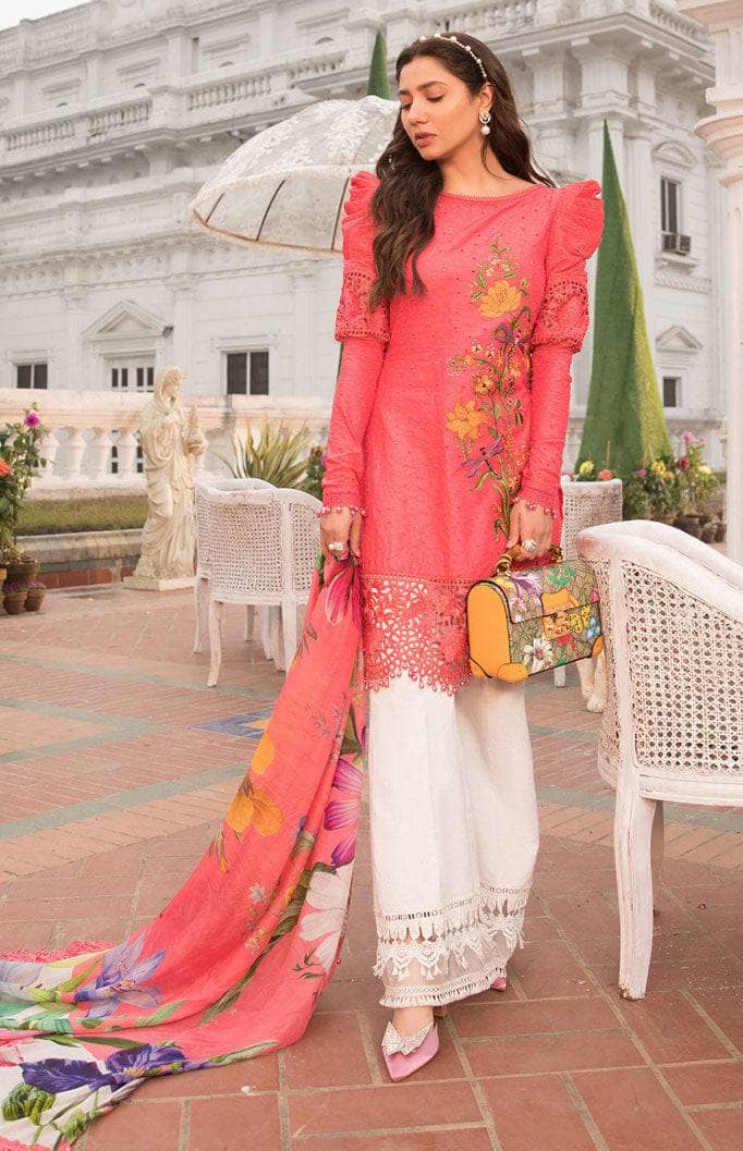 Charizma Reem Blue Lawn Embroidered Unstiched Pakistani Suit – Stilento