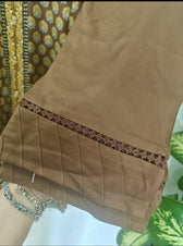Maria B Lienn Winter Pakistani Suit Stitched/Maria B Linen/Large/Maria B Linen/DL-912-Brown