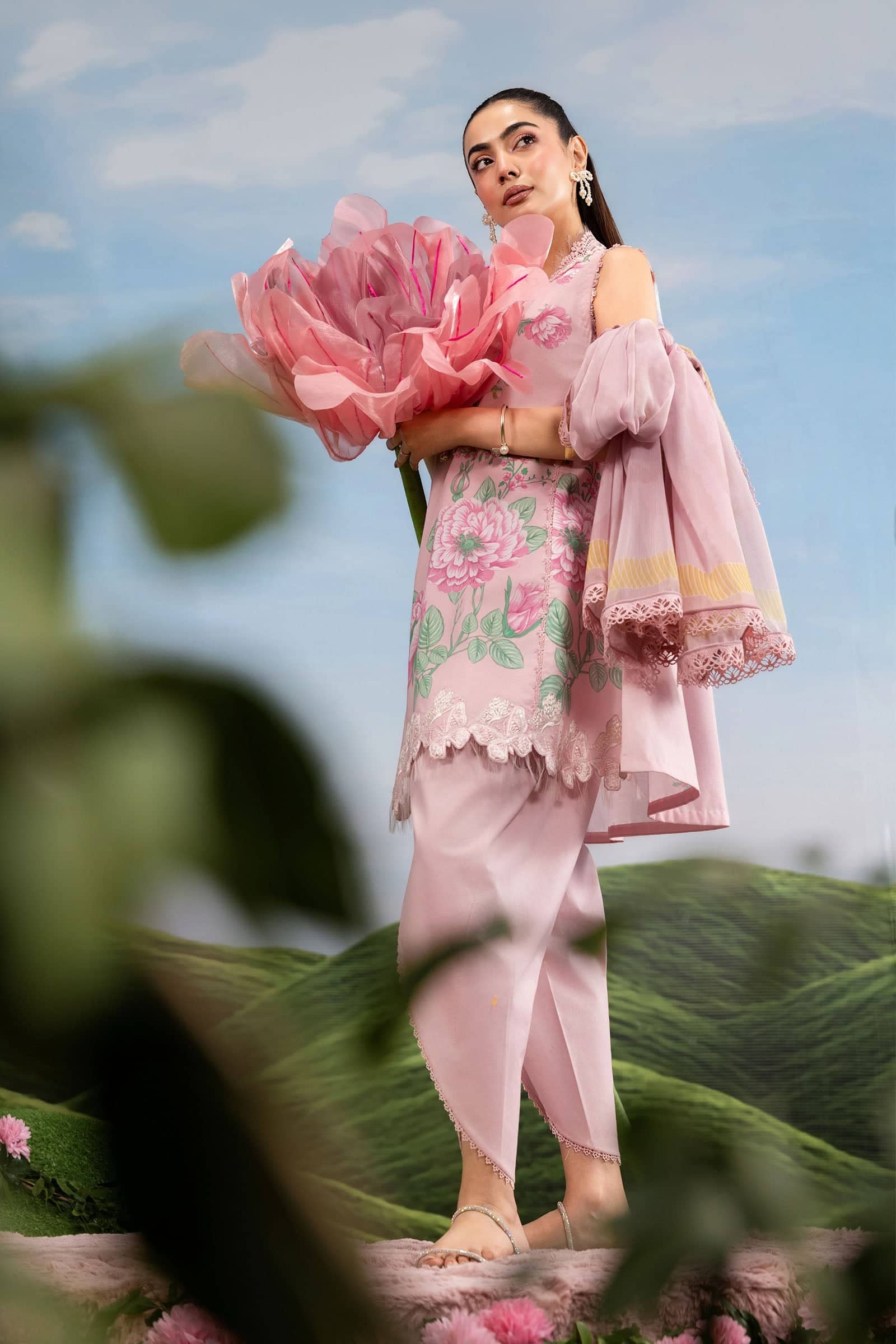 Maria B M Basics Dreamscape/4A/Light Pink