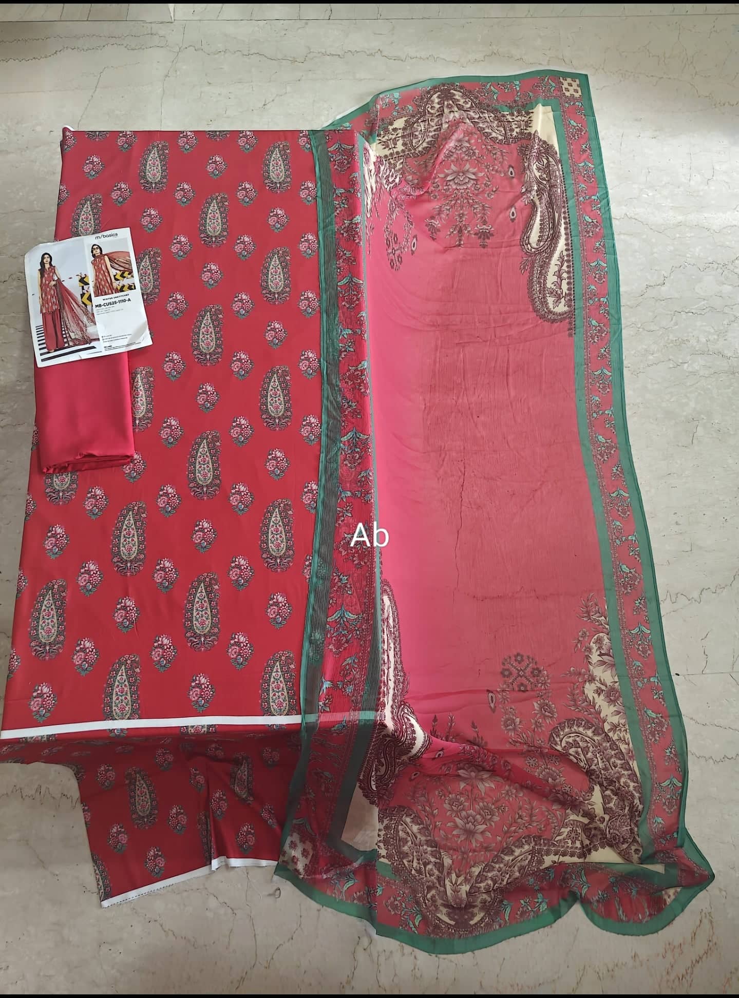 Maria B M Basics open pics Open Pic/Maria B M Basics/Vol 2/Linen/Red/10 A