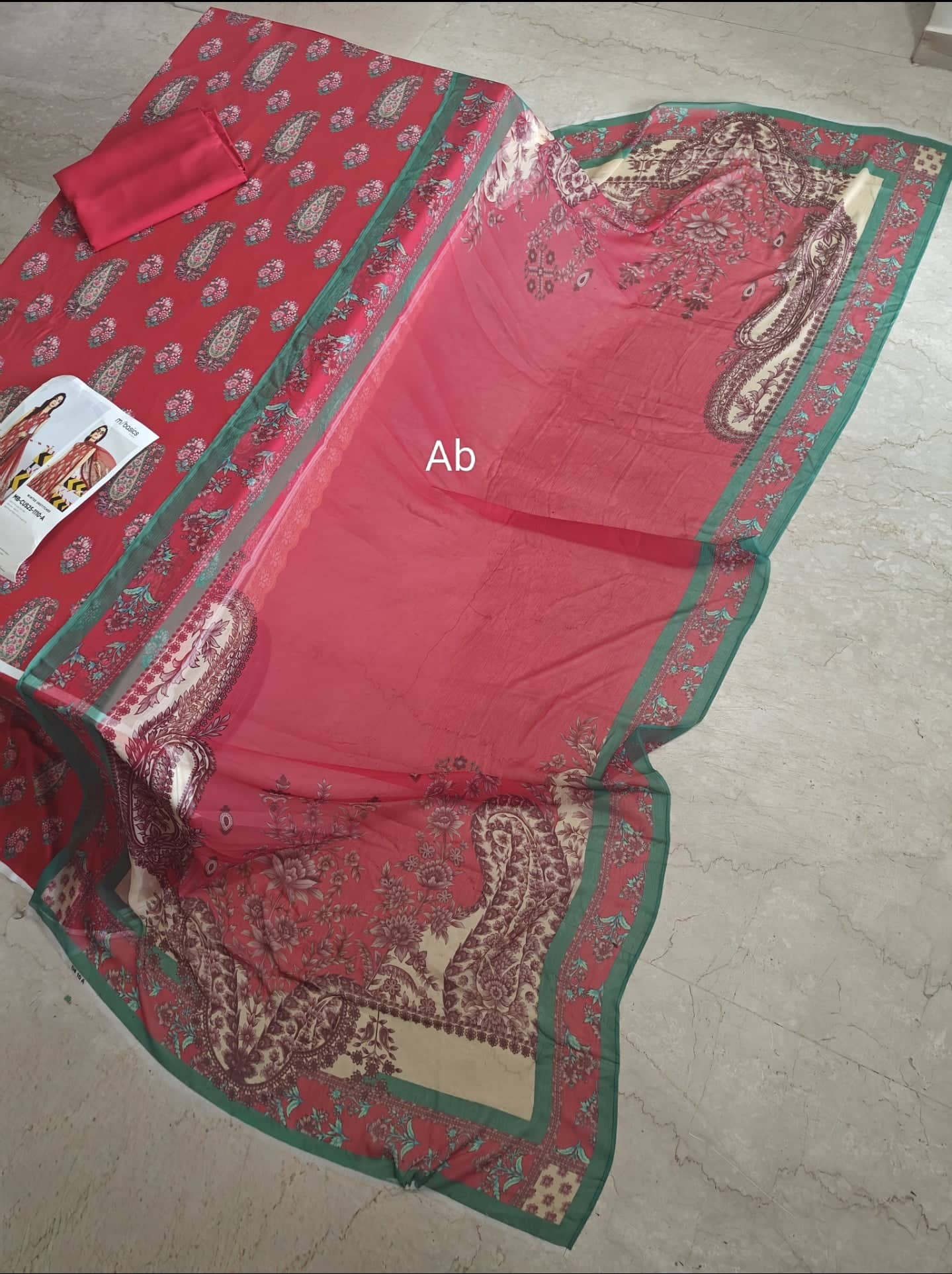 Maria B M Basics open pics Open Pic/Maria B M Basics/Vol 2/Linen/Red/10 A