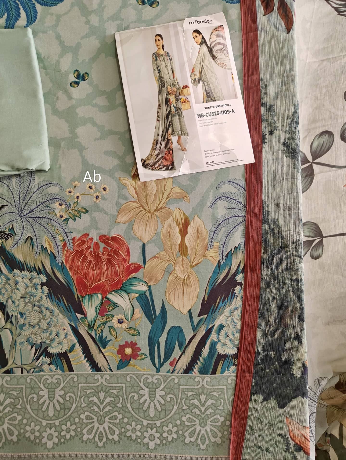 Open Pic/Maria B M Basics/Vol 2/Linen Suit/9A/Sage Green