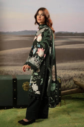 Maria B M Basics 25/Fall-Winter/Embroidered Arabic Lawn Suit | MB-PFUS25-04A/Black