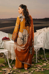 Maria B M Basics 25/Fall-Winter/Embroidered Arabic Lawn Suit | MB-PFUS25-08A/Brown