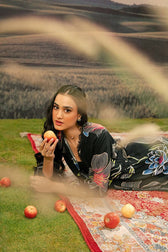 Maria B M Basics 25/Fall-Winter/Embroidered Arabic Lawn Suit | MB-PFUS25-08B/