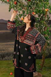 Maria B M Basics 25/Fall-Winter/Embroidered Arabic Lawn Suit | MB-PFUS25-09A/Black