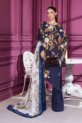 Maria B M Basics Winter Pakistani Suits Maria B M Basics/Vol 2/Linen Suit/2A/Blue