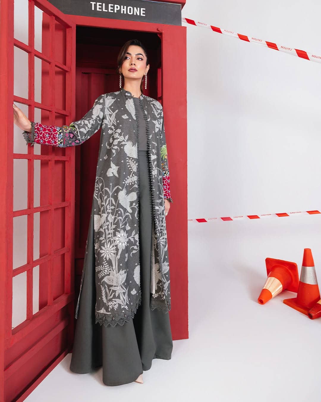 Maria B M Basics/Vol 2/Marina Twill Suit/6A/Charcoal Grey