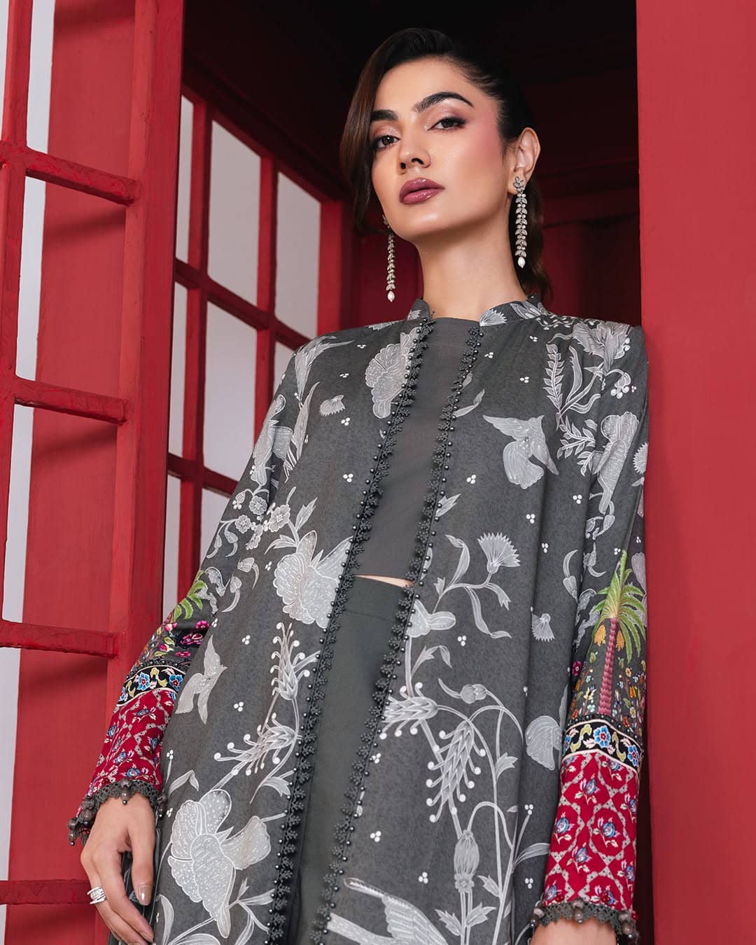 Maria B M Basics/Vol 2/Marina Twill Suit/6A/Charcoal Grey