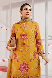 Maria B M Basics Winter Pakistani Suits Maria B M Basics/Vol 2/Slub Khaddar/4B/Mustard