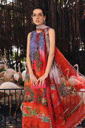 Sale‼️Maria B M Prints 26/Safari Scape/7 B/Red/Chiffon Dupatta