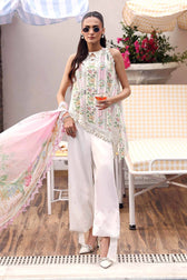 Maria B M Prints 26/Vol 2/10A/Off White&Peach