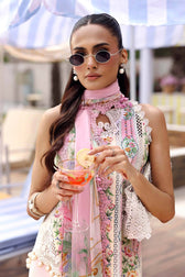 Maria B M Prints 26/Vol 2/10A/Off White&Peach