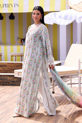 Maria B M Prints 26/Vol 2/10B/Off White&Blue
