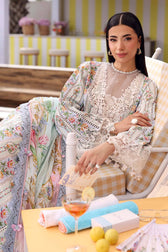 Maria B M Prints 26/Vol 2/10B/Off White&Blue