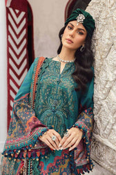 Restocked/Maria B M Prints 25/Fall Edit/10 B/Teal Green