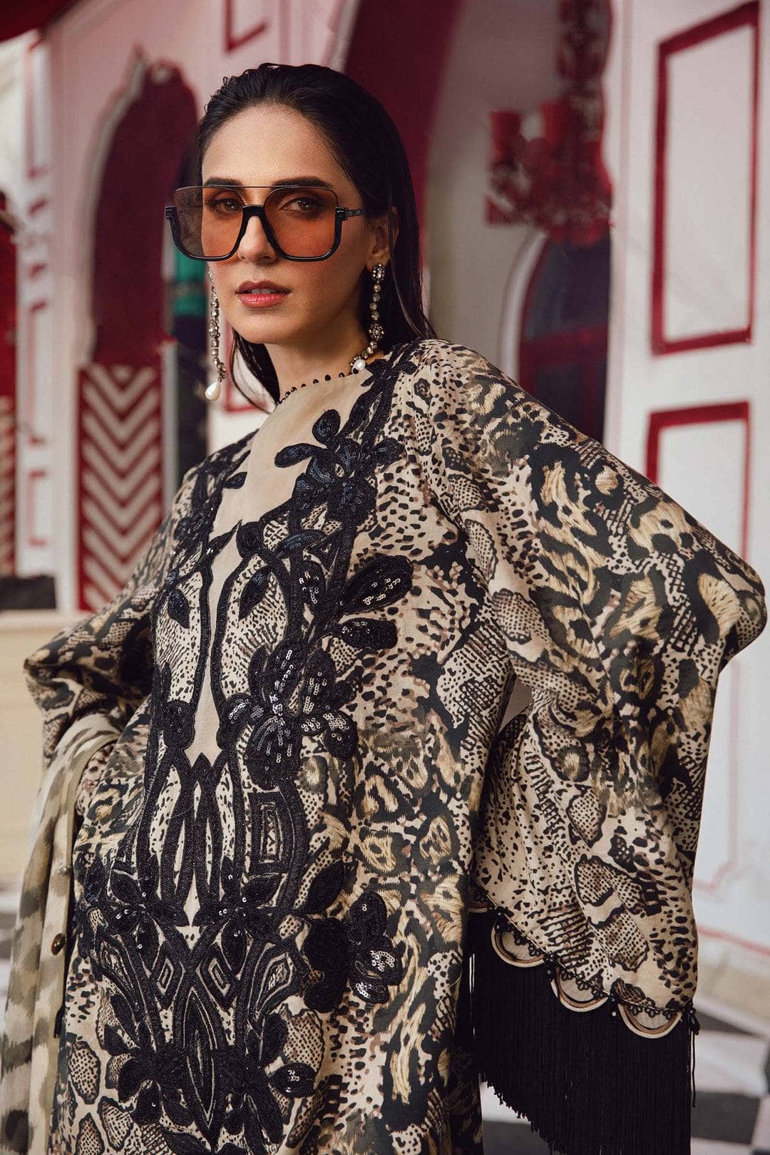 Restocked/Maria B M Prints 25/Fall Edit/2B/Beiges and Black