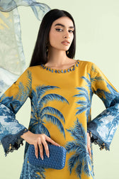 Sale‼️Maria B M Prints 26/Safari Scape/11 A/Mustard/Chiffon Dupatta