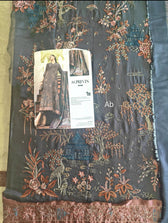 Maria B M Prints open pics Open Pic/Maria B M Prints 25/Vol 2/1B/Winter Edit/Grey/Twill Linen/Wool Shawl