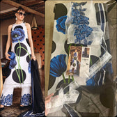 Sale‼️Open Pic/Maria B M Prints 26/Safari Scape/13A/White/Chiffon Dupatta