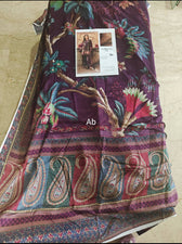 Open Pic/Maria B M Prints/Fall Edit 26/2 B/Cambric/Purple/Silk Dupatta