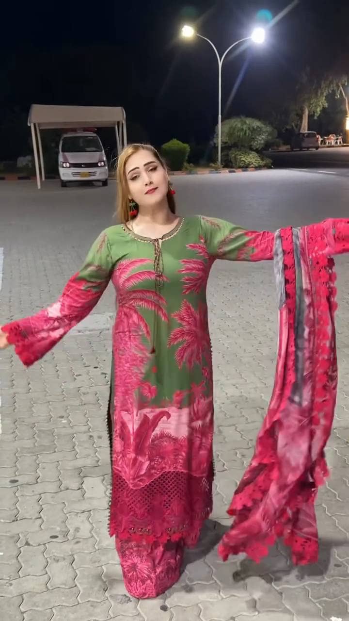 Spotted in Sale‼️Maria B M Prints 26/Safari Scape/11 B/Green/Chiffon Dupatta
