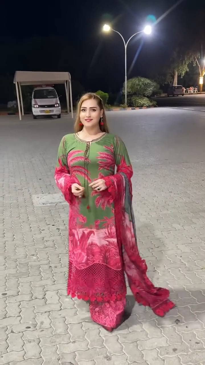 Spotted in Sale‼️Maria B M Prints 26/Safari Scape/11 B/Green/Chiffon Dupatta