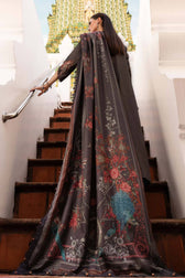 Maria B M Prints Winter Collection Maria B M Prints 25/Vol 2/1B/Winter Edit/Grey/Twill Linen/Wool Shawl