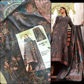 Maria B M Prints Winter Collection Maria B M Prints 25/Vol 2/1B/Winter Edit/Grey/Twill Linen/Wool Shawl