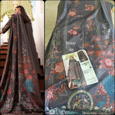 Maria B M Prints Winter Collection Maria B M Prints 25/Vol 2/1B/Winter Edit/Grey/Twill Linen/Wool Shawl