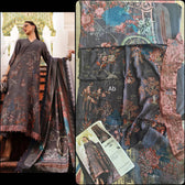 Maria B M Prints Winter Collection Maria B M Prints 25/Vol 2/1B/Winter Edit/Grey/Twill Linen/Wool Shawl