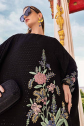 Maria B M Prints Winter Collection Maria B M Prints 25/Vol 2/2B/Winter Edit/Black/Twill Linen/Wool Shawl