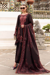 Maria B M Prints Winter Collection Maria B M Prints 25/Vol 2/4A/Winter Edit/Brown/Twill Linen/Wool Shawl