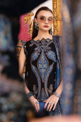 Maria B M Prints Winter Collection Maria B M Prints 25/Vol 2/6B/Winter Edit/Black/Twill Linen/Wool Shawl