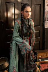Maria B M Prints/Fall Edit 26/2 A/Cambric/Sea Green/Silk Dupatta