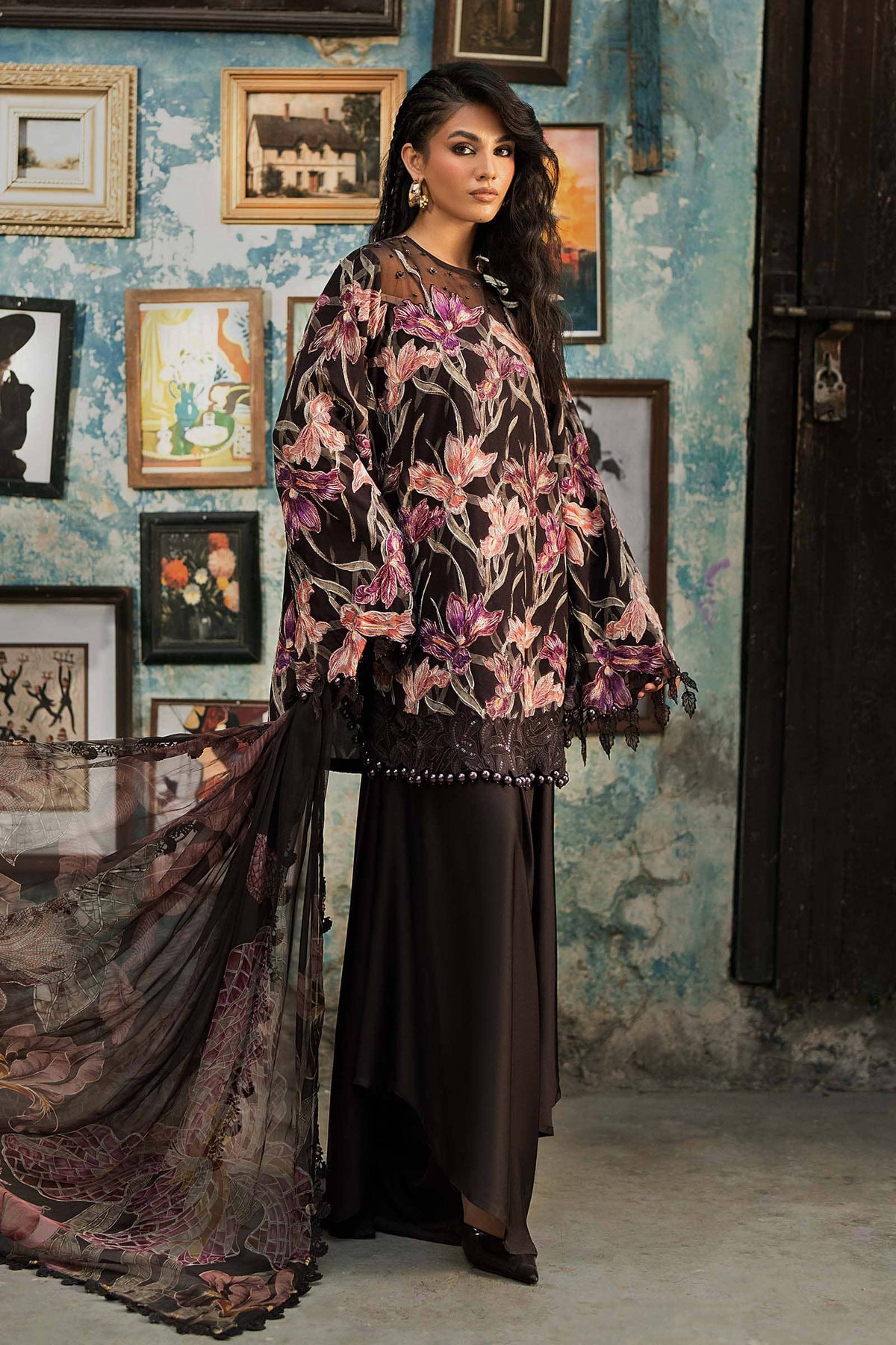 Maria B M Prints/Fall Edit 26/4 B/Cambric/Brown