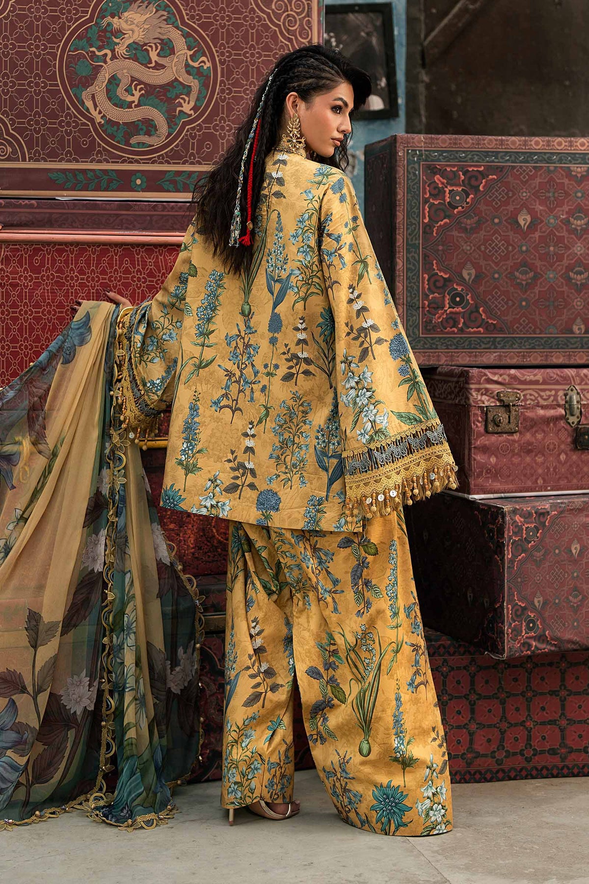Maria B M Prints/Fall Edit 26/6 A/Cambric/Mustard