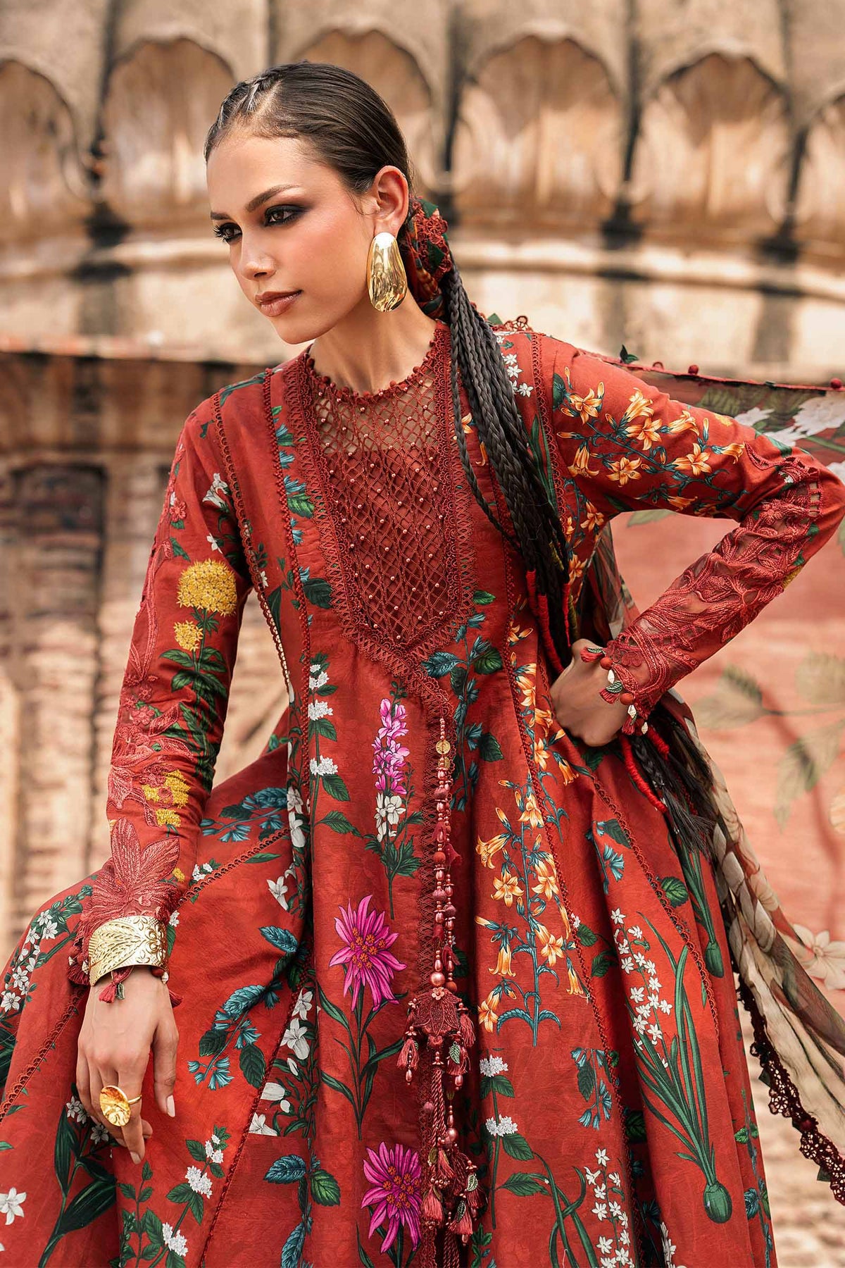 Maria B M Prints/Fall Edit 26/6 B/Cambric/Rust