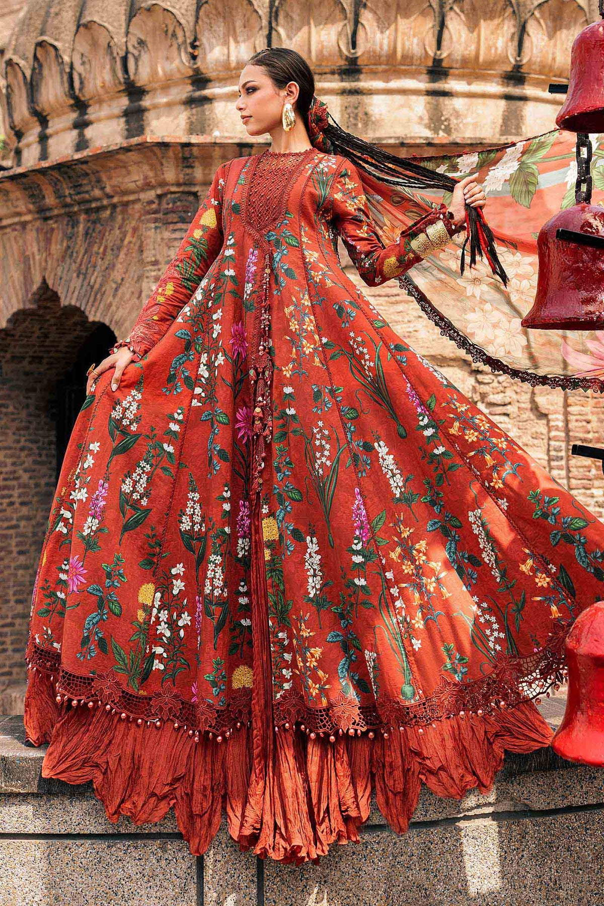 Maria B M Prints/Fall Edit 26/6 B/Cambric/Rust