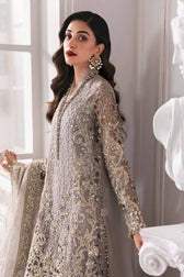 Maria B Mbroidered 25/D 6/Steel Grey/Crystal Embedded