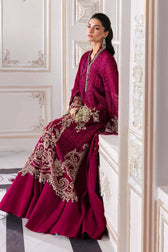 Restocked/Maria B Mbroidered 25/D 3/Magenta/Crystal Embedded