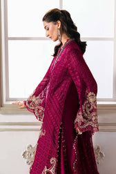 Restocked/Maria B Mbroidered 25/D 3/Magenta/Crystal Embedded