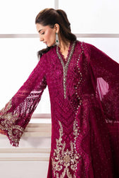 Restocked/Maria B Mbroidered 25/D 3/Magenta/Crystal Embedded