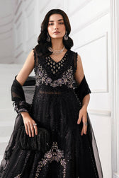 Restocked/Maria B Mbroidered 25/D 4/Black/Crystal Embedded