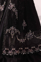 Restocked/Maria B Mbroidered 25/D 4/Black/Crystal Embedded