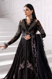 Restocked/Maria B Mbroidered 25/D 4/Black/Crystal Embedded