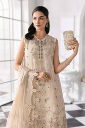 Restocked/Maria B Mbroidered 25/D 7/Off White/Crystal Embedded/