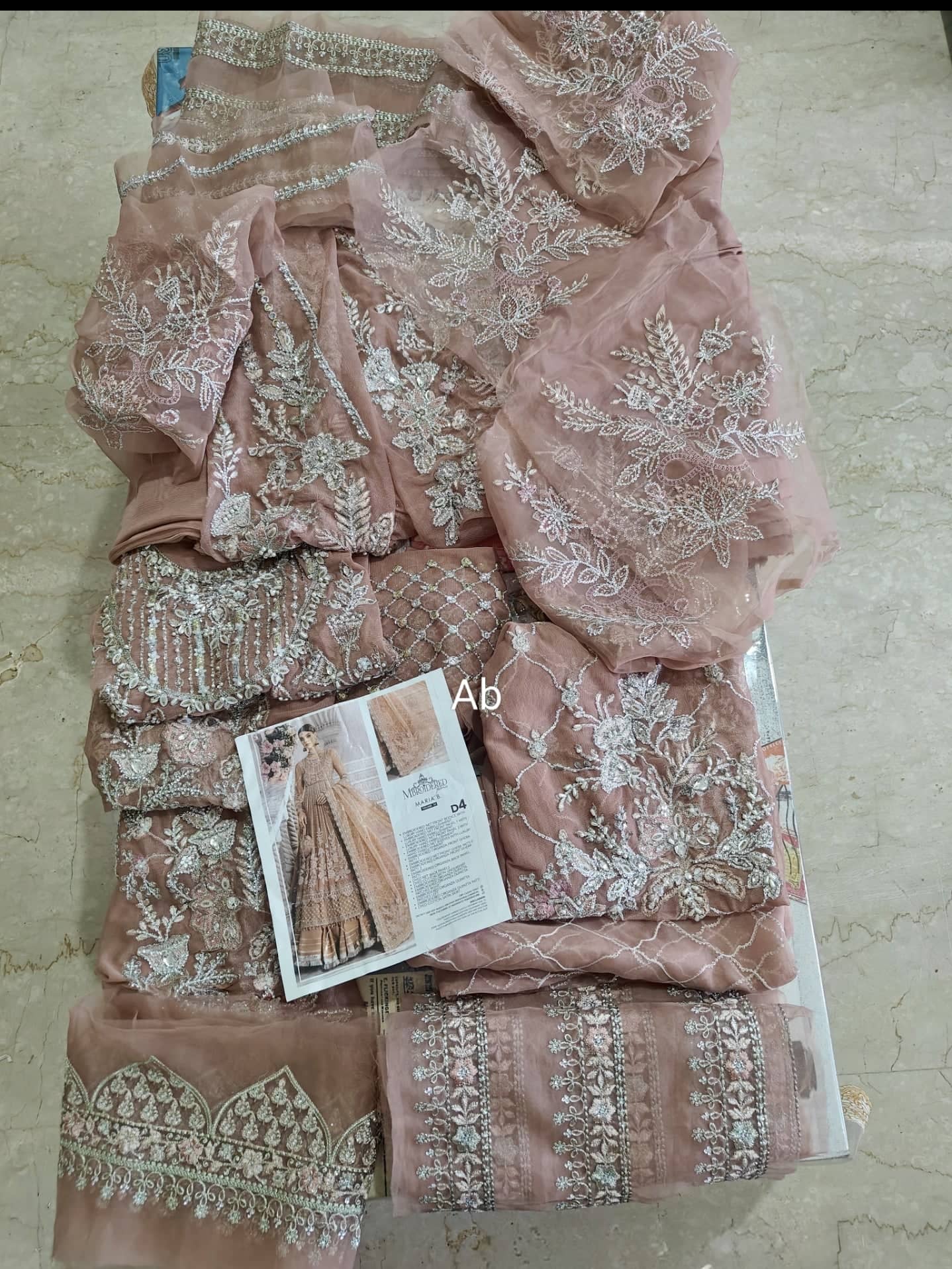 Maria B Mbroidered open pics Open Pic/Maria B Mbroidered/Ash Pink/BD 2804