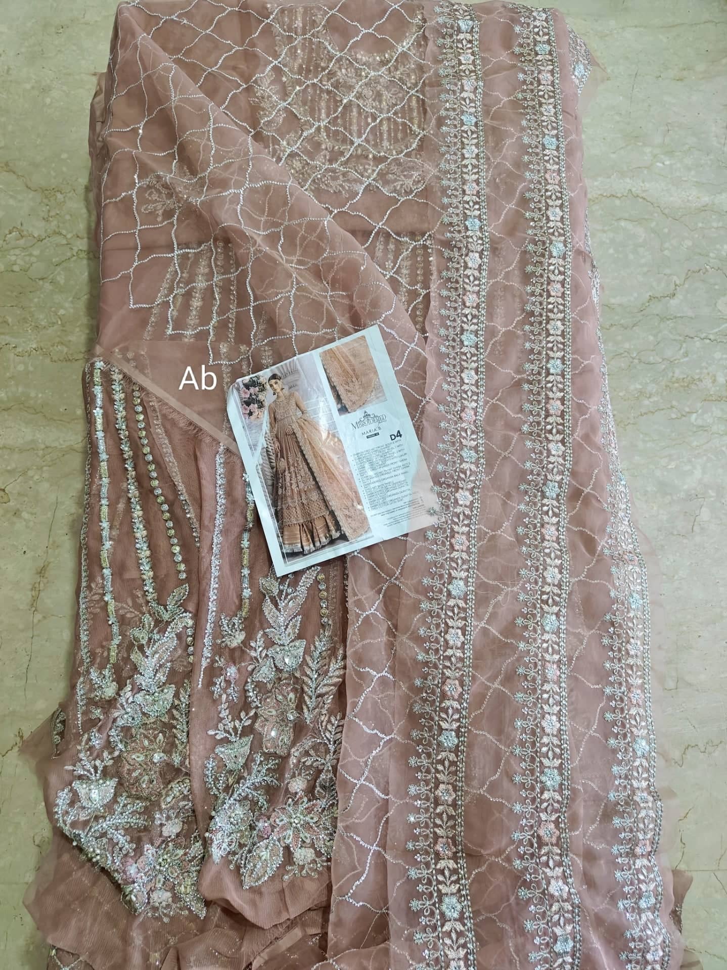 Maria B Mbroidered open pics Open Pic/Maria B Mbroidered/Ash Pink/BD 2804